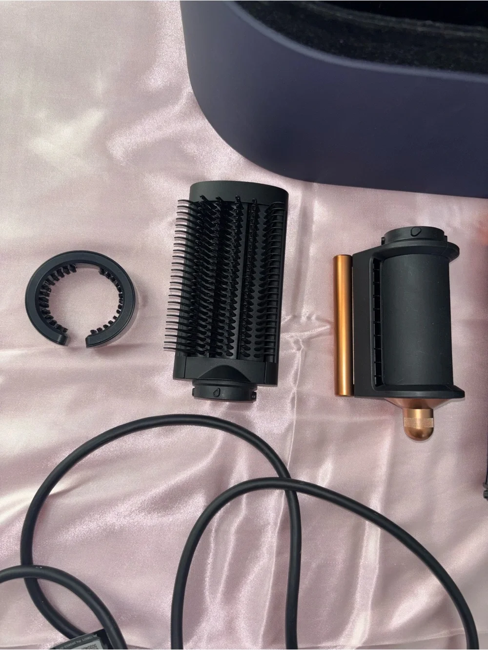 Dyson-Inspired Multi-Tool Hot Air Styler - Navy Blue and Gold